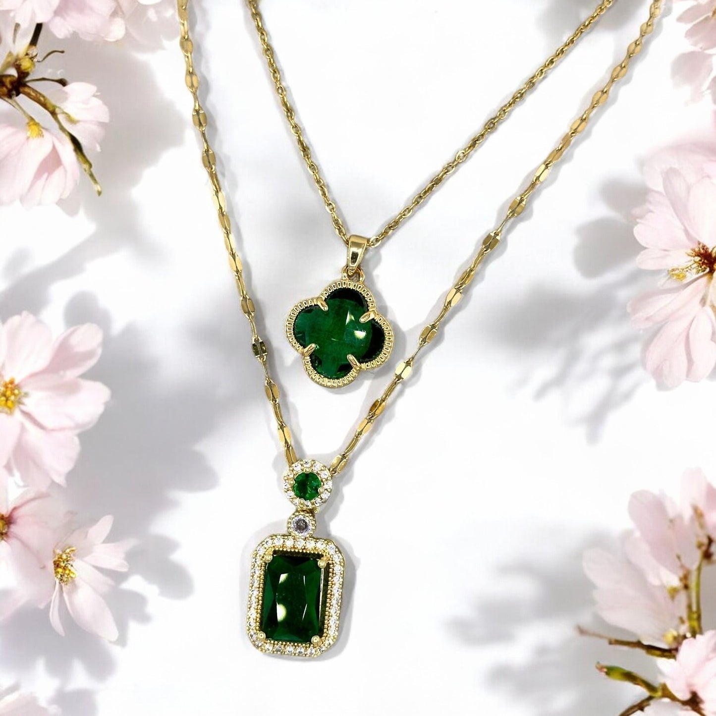 Emerald-Inspired Gemstone Necklace