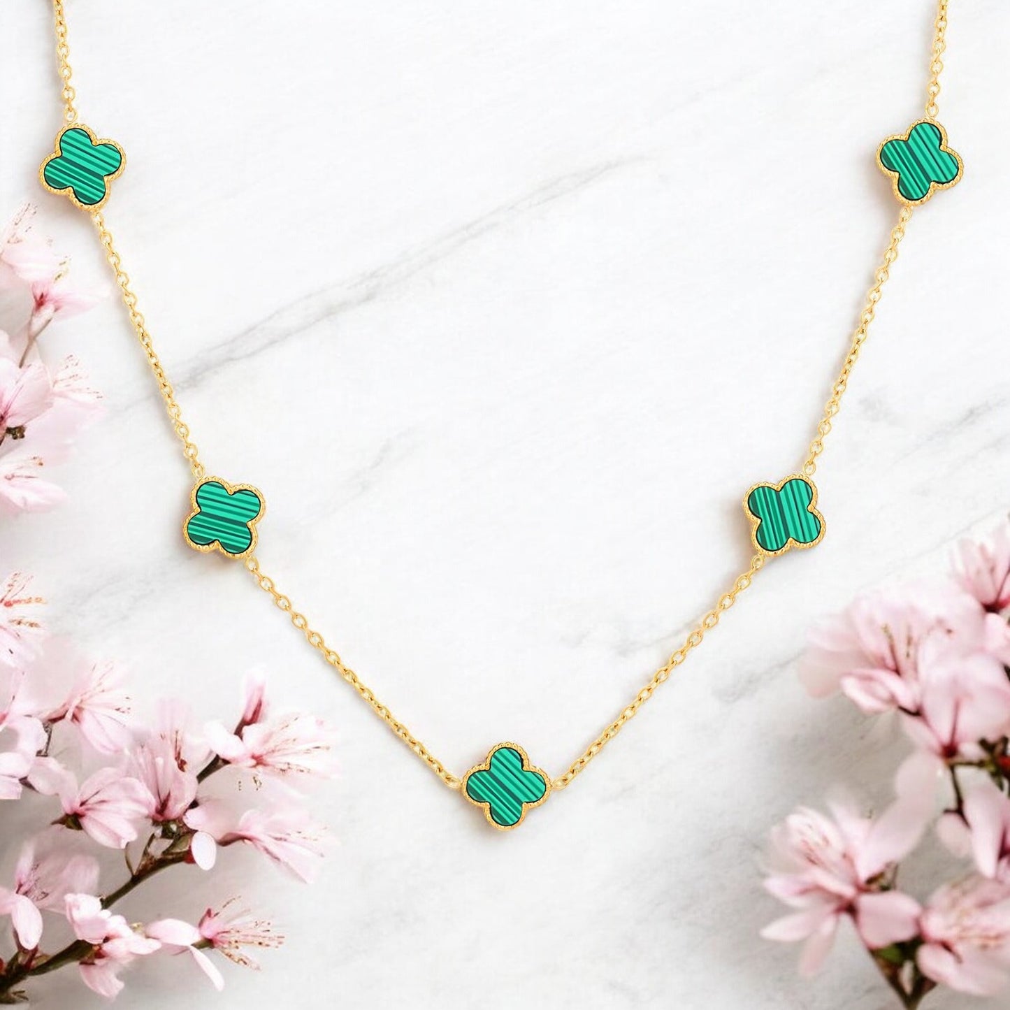 Golden Four-Leaf Clover Necklace
