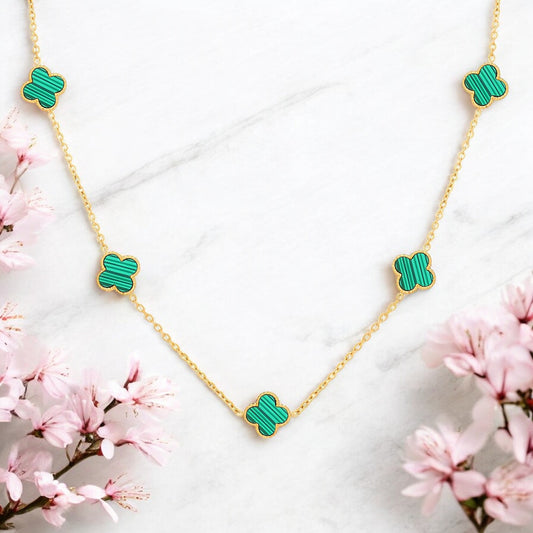Golden Four-Leaf Clover Necklace
