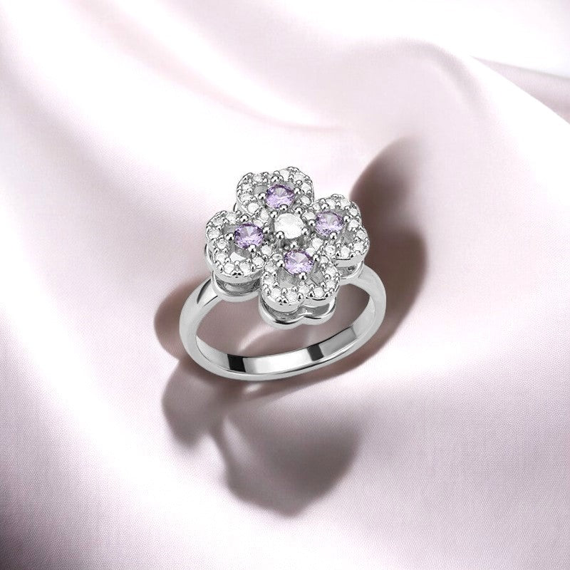 Spinning Anxiety Relief Adjustable Clover Ring