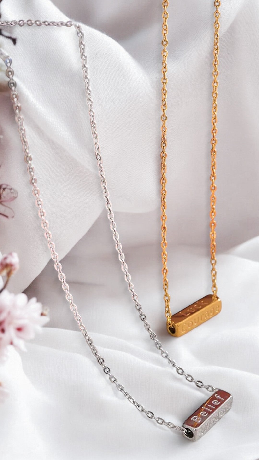 "Belief, Courage, Luck, Wisdom" Necklace