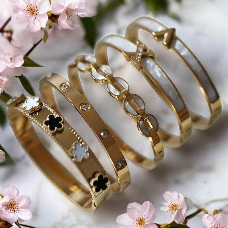 Modern Enamel Link Bracelet