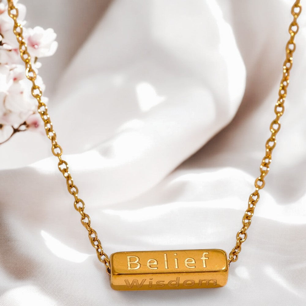 "Belief, Courage, Luck, Wisdom" Necklace