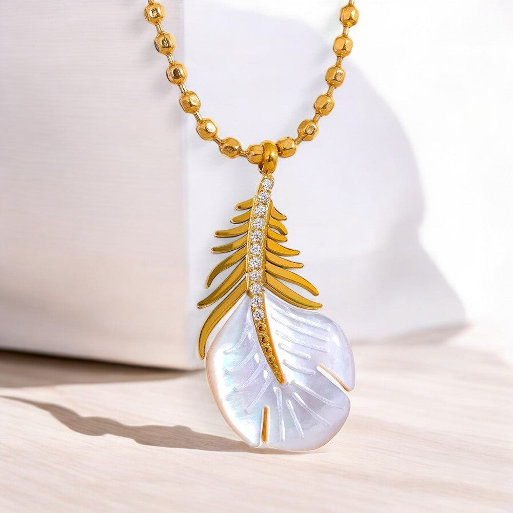 Nature's Elegance Feather Necklace